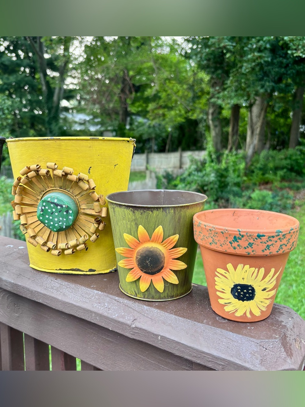 Sunflower Decorative Planter Set